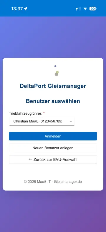 Benutzerauswahl